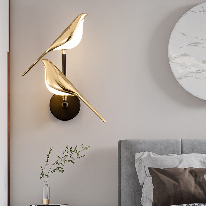 Colorful Outdoor LED Bird Wall Light