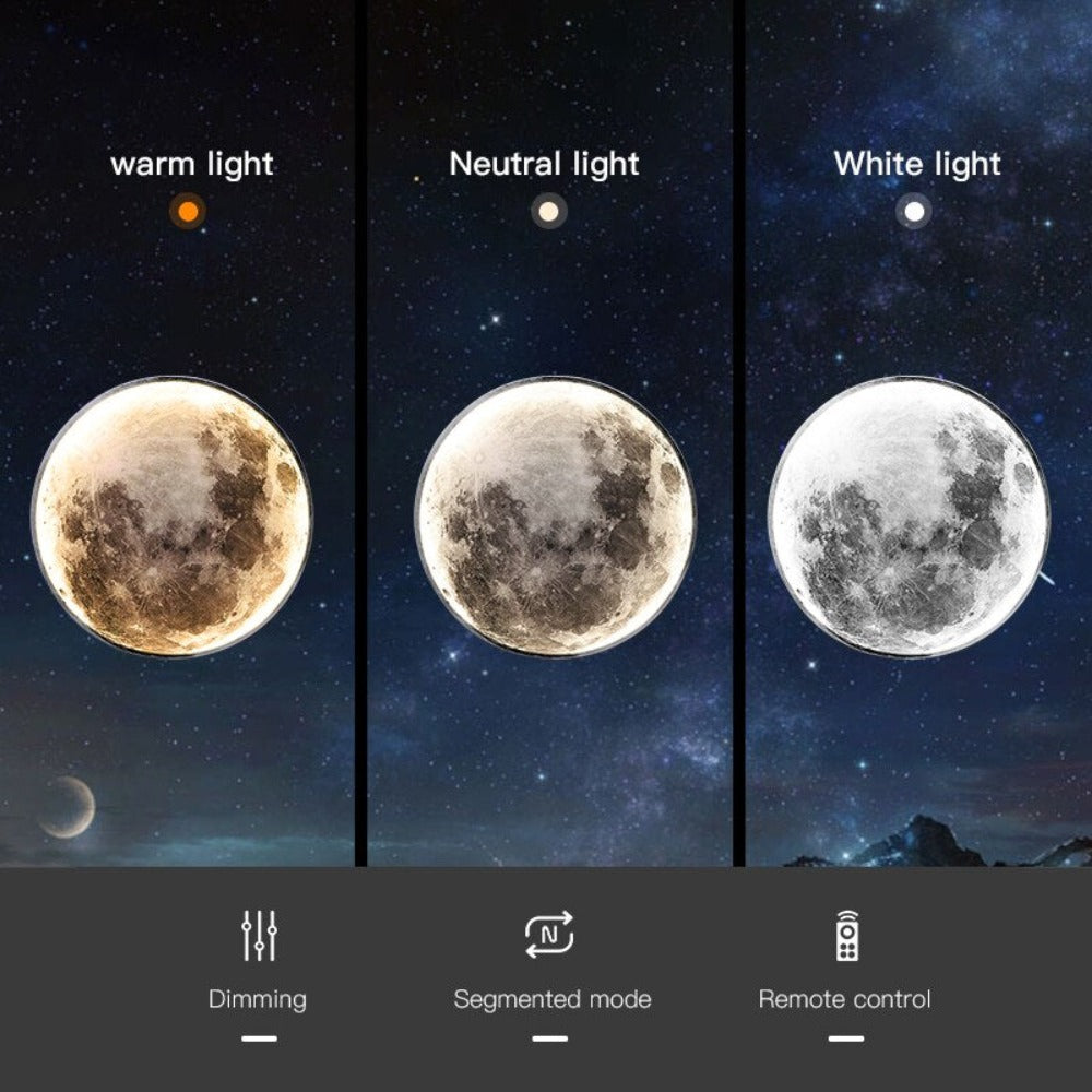 3D Glow Moon Earth LED Wall Lamp