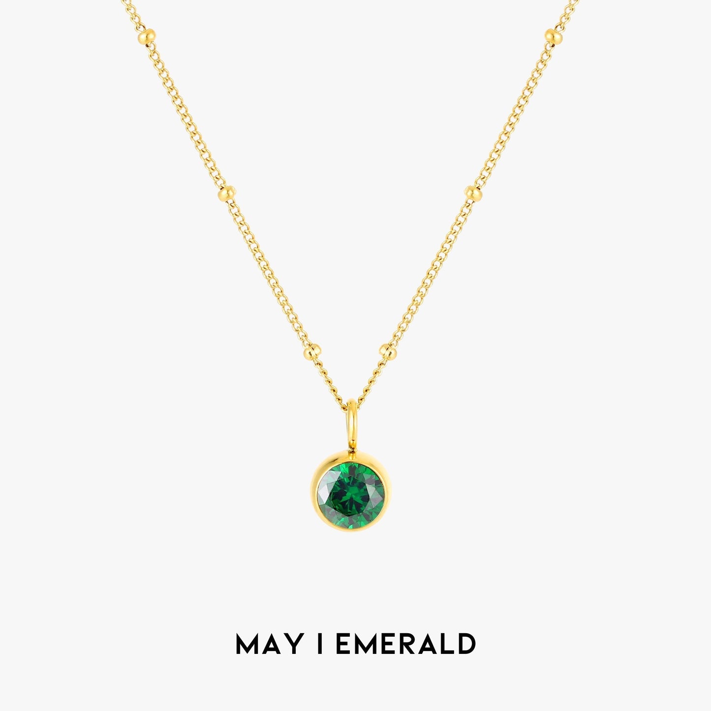 Gemstone Personalized Chain Necklace