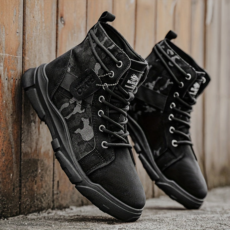 Men's Durable All-Terrain Camo Tactical Boots
