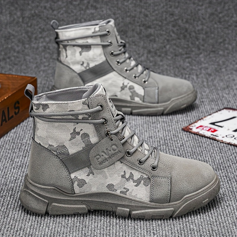 Men's Durable All-Terrain Camo Tactical Boots