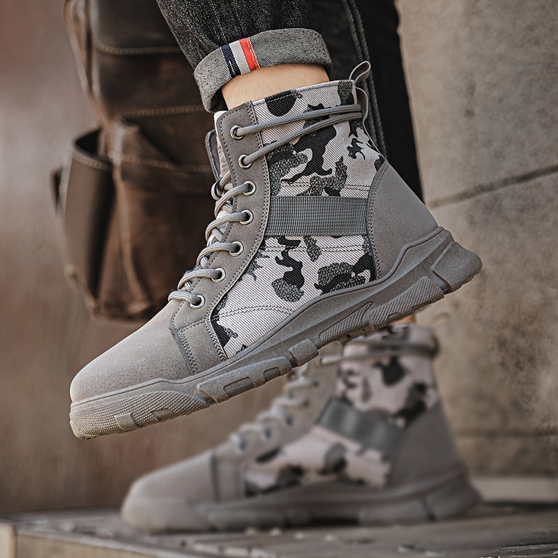 Men's Durable All-Terrain Camo Tactical Boots