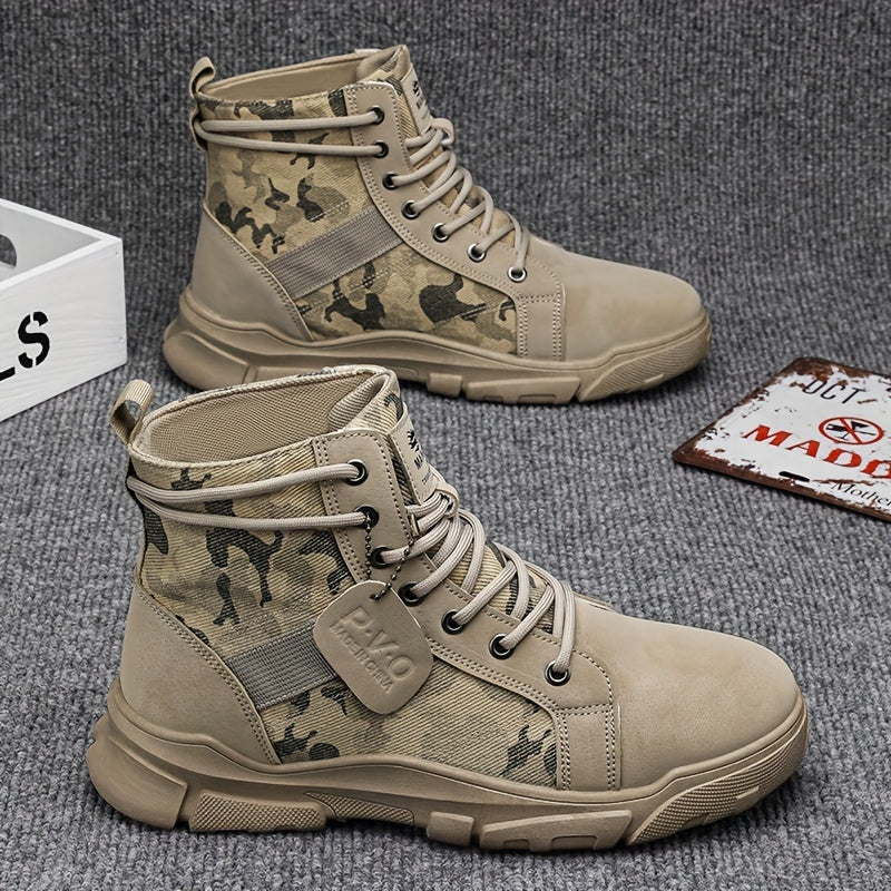 Men's Durable All-Terrain Camo Tactical Boots