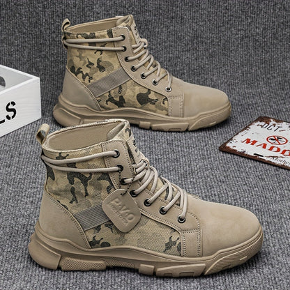 Men's Durable All-Terrain Camo Tactical Boots