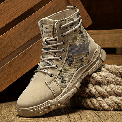 Men's Durable All-Terrain Camo Tactical Boots