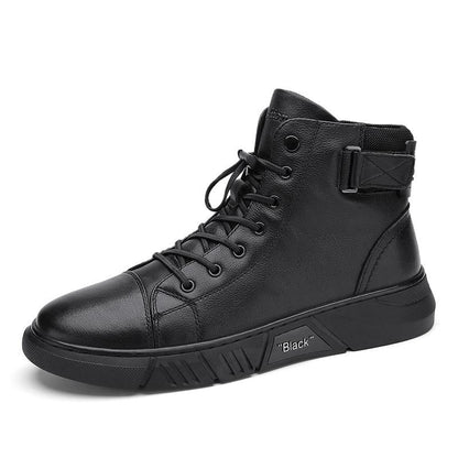 Men's Handmade Black Leather Boots