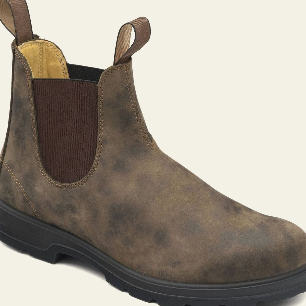 Men's Leather Pull-Tab Slip-On Chelsea Boots