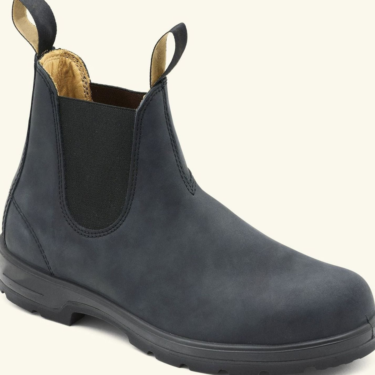 Men's Leather Pull-Tab Slip-On Chelsea Boots