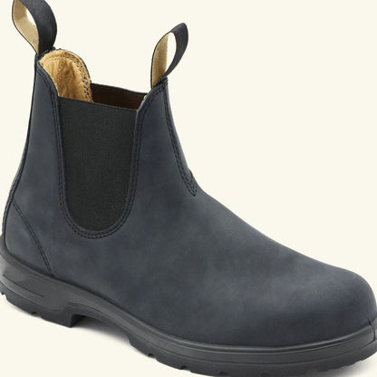 Men's Leather Pull-Tab Slip-On Chelsea Boots