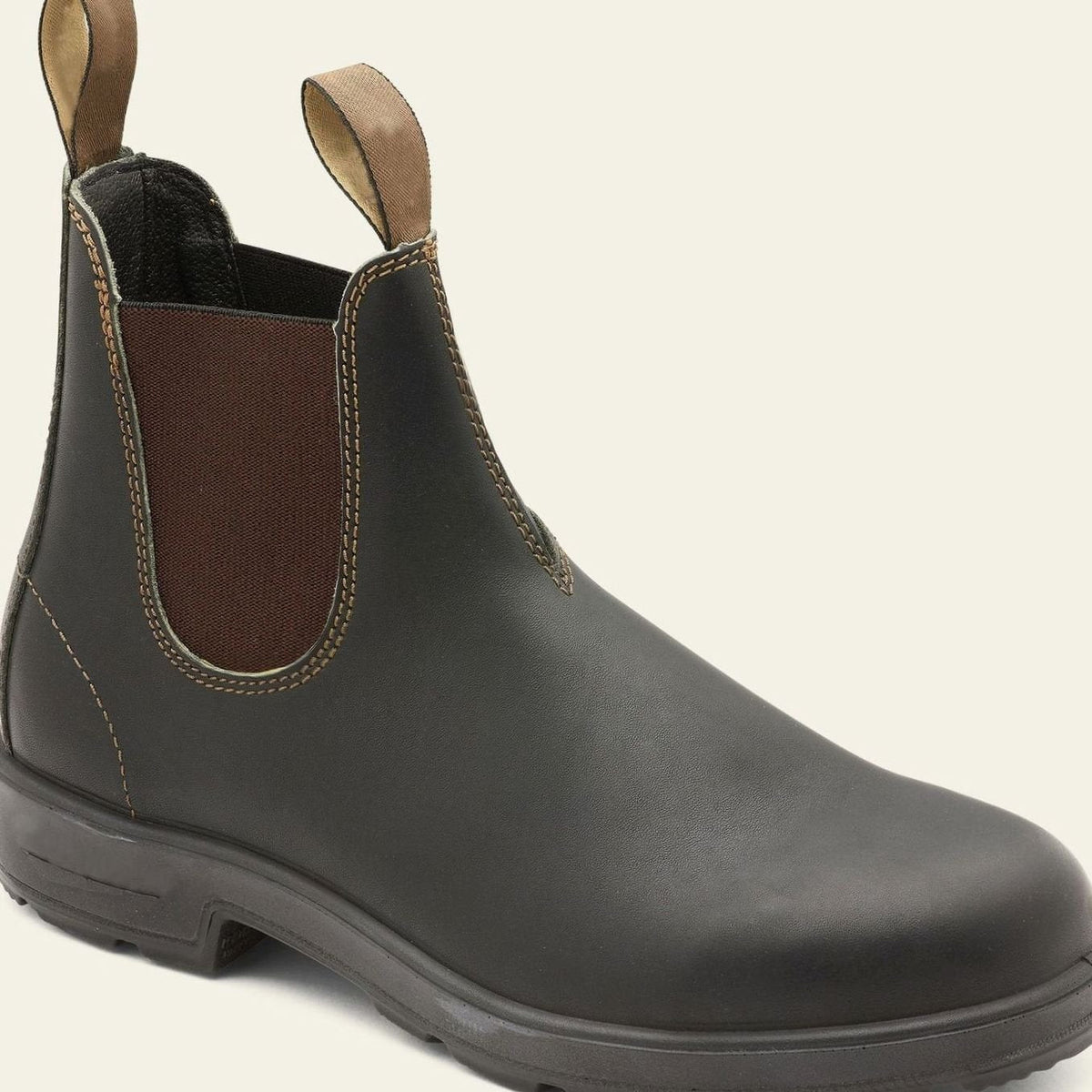 Men's Leather Pull-Tab Slip-On Chelsea Boots