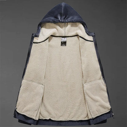 Men's Sherpa-Lined Hooded Jacket