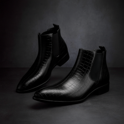 Men's Snakeskin Chelsea Boots