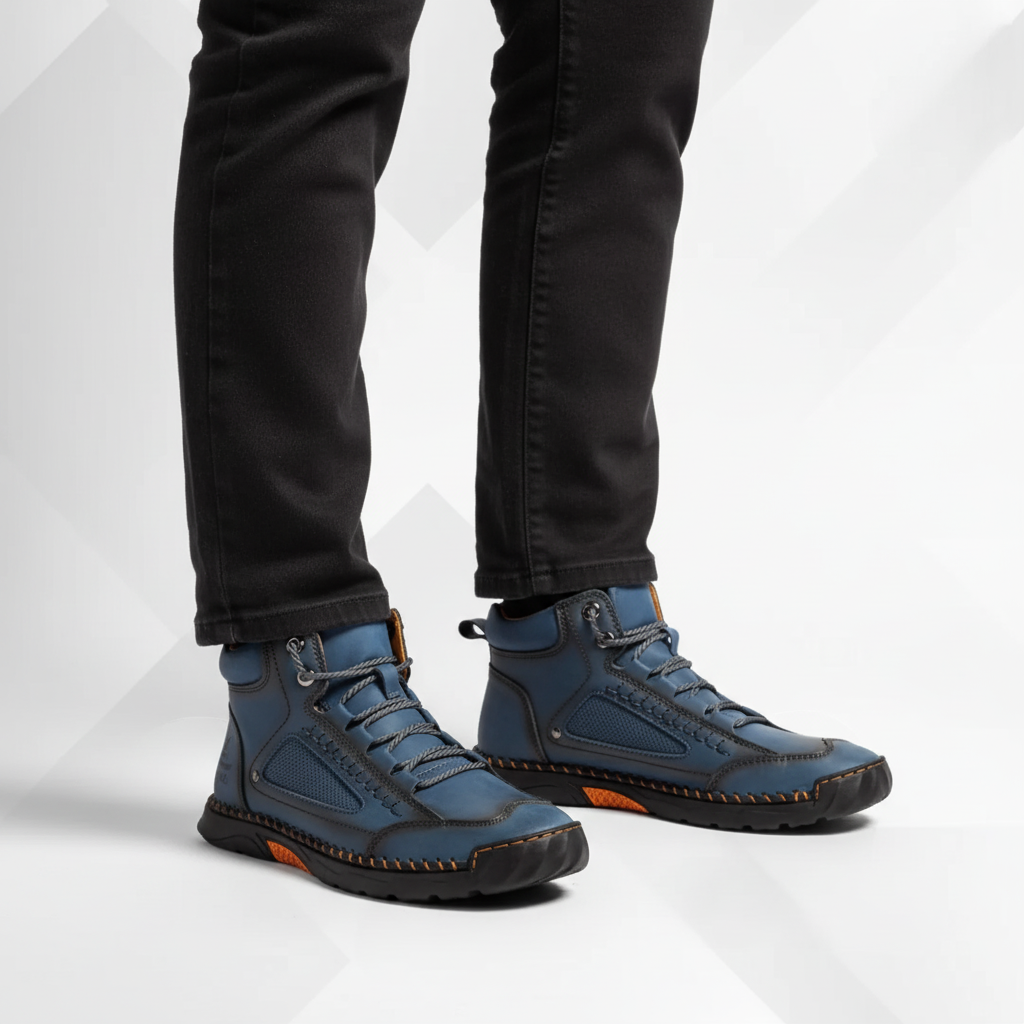 Men's Waterproof Ankle Boots with Flexible Sole