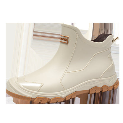 Men's Waterproof Rubber Boots with Slip-Resistant Sole and Flexible Entry Charly