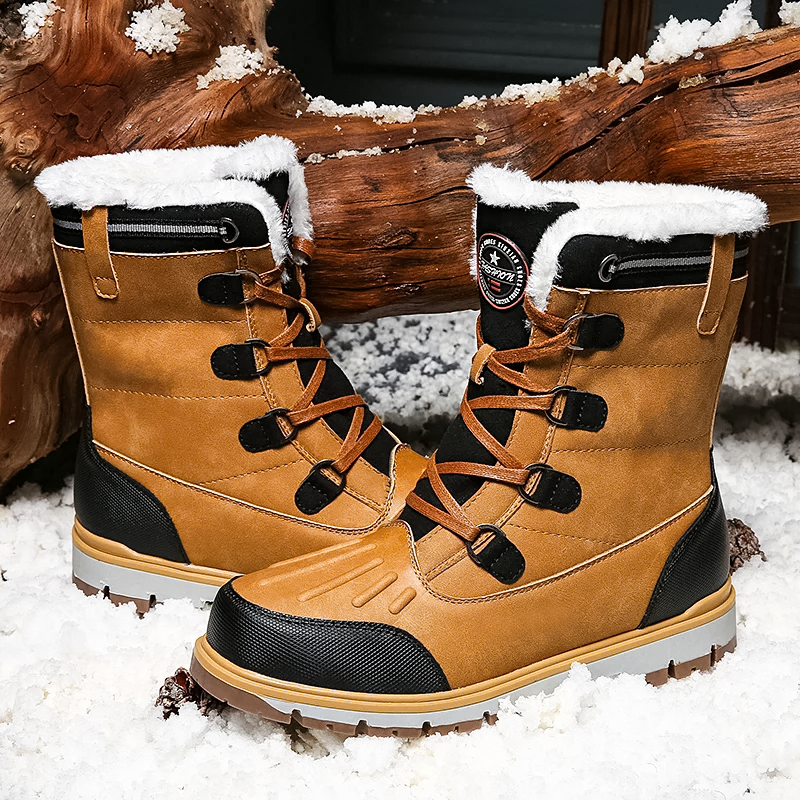 Men's Winter Boots - Warm Lined Snow Boots with Non-Slip Sole