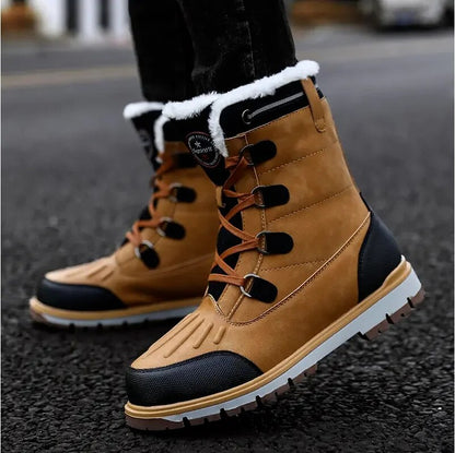 Men's Winter Boots - Warm Lined Snow Boots with Non-Slip Sole