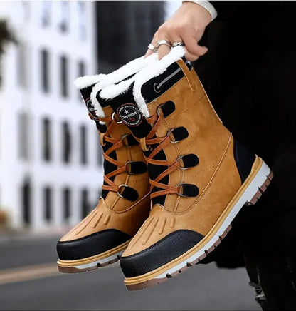 Men's Winter Boots - Warm Lined Snow Boots with Non-Slip Sole