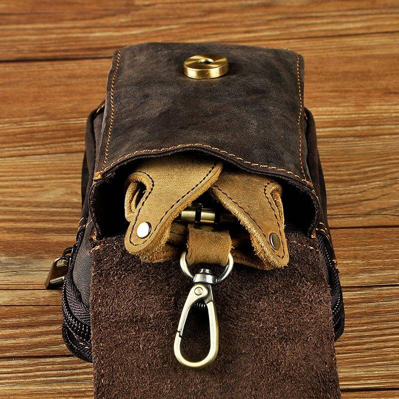 Stylish Leather Belt Bag for Men