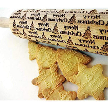 Holiday Patterned Baking Rolling Pin