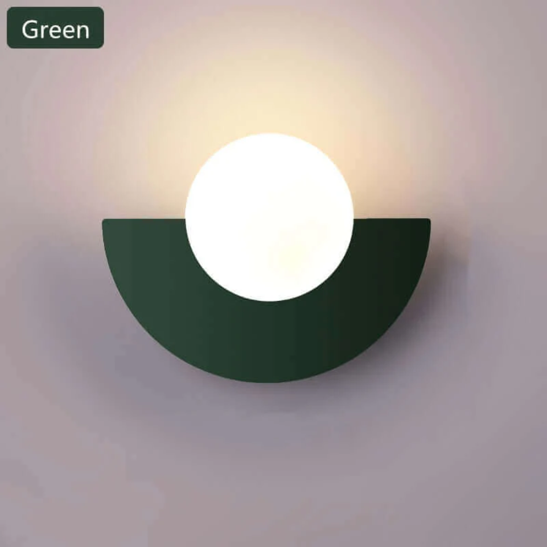 Stylish Metal Half Moon Wall Light