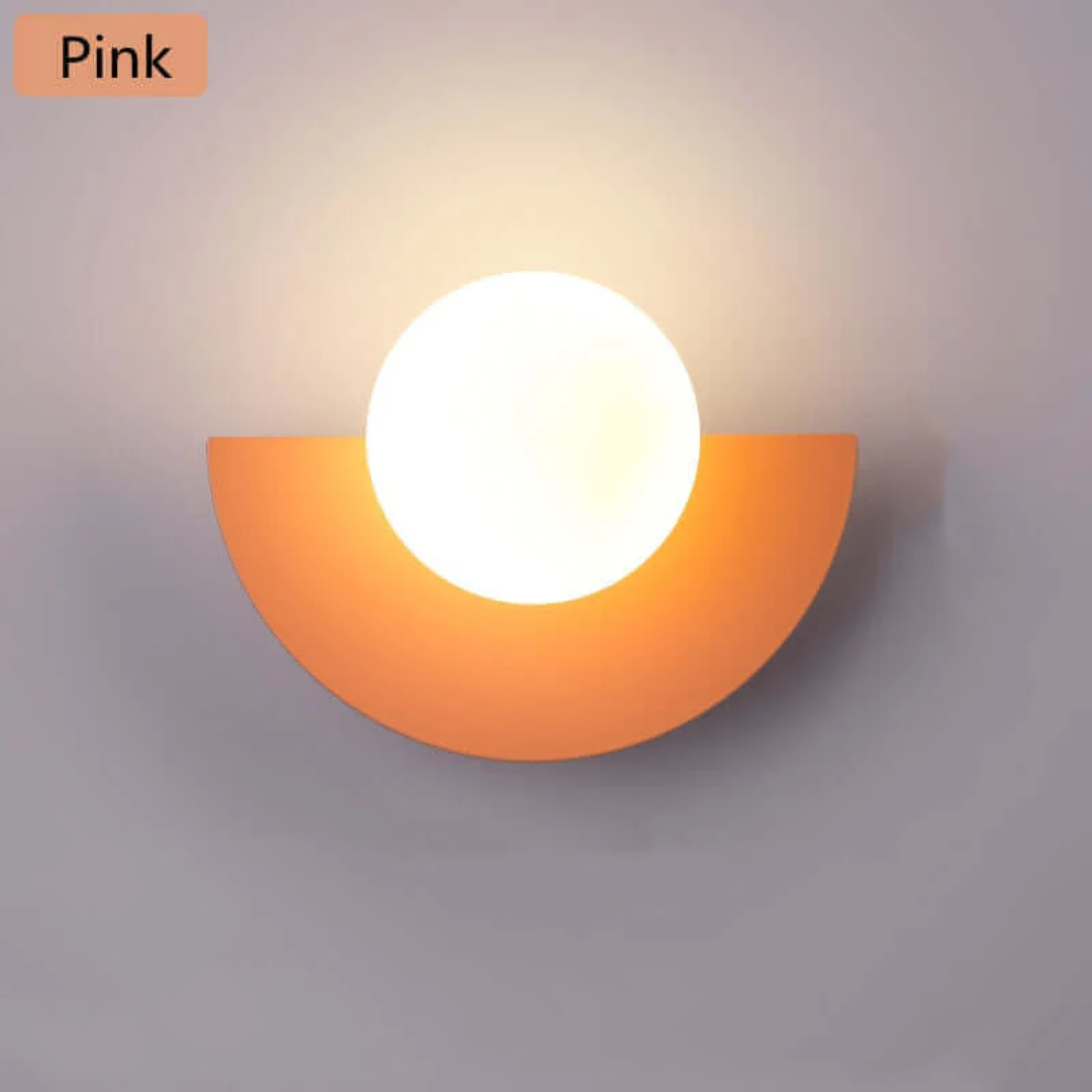 Stylish Metal Half Moon Wall Light