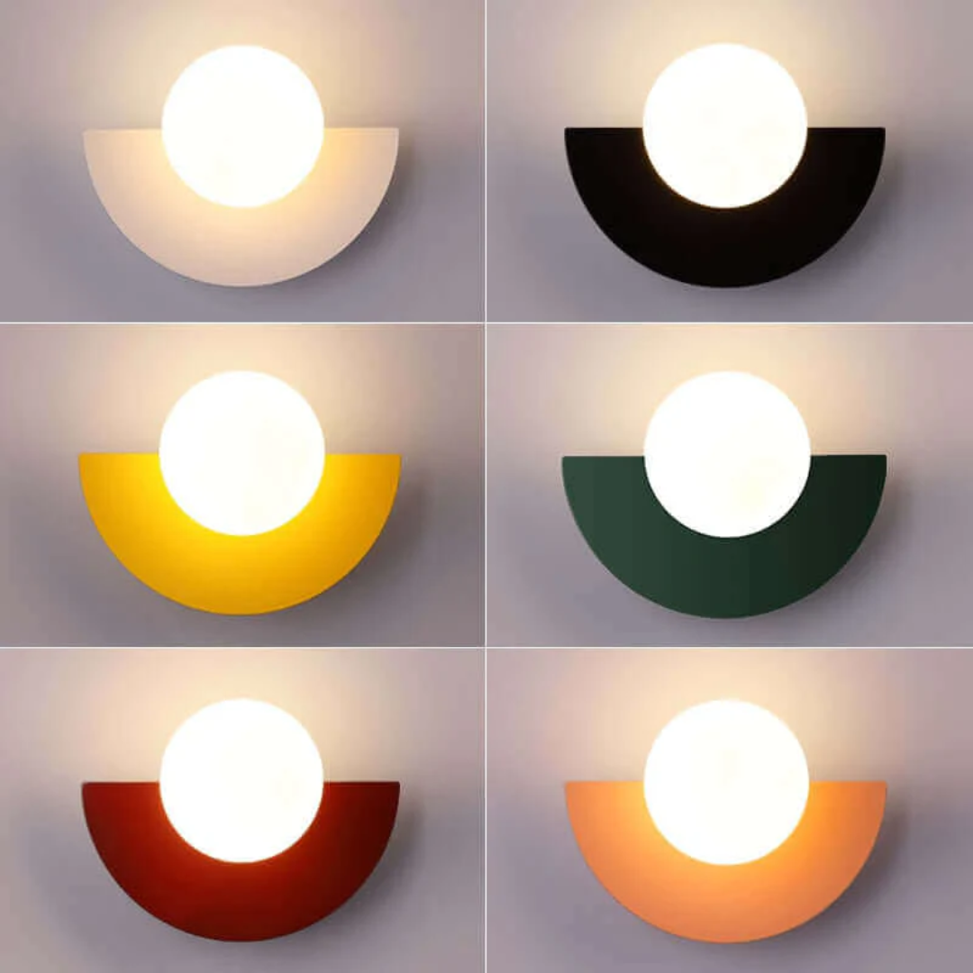 Stylish Metal Half Moon Wall Light - Cofik