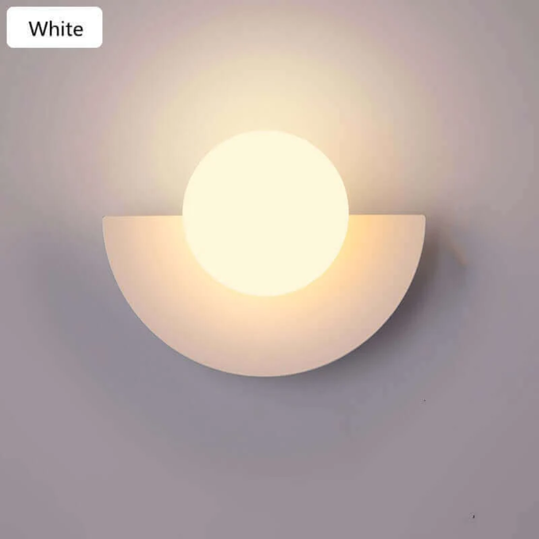 Stylish Metal Half Moon Wall Light