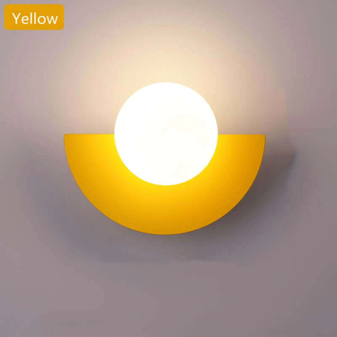 Stylish Metal Half Moon Wall Light