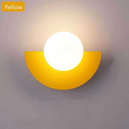 Stylish Metal Half Moon Wall Light