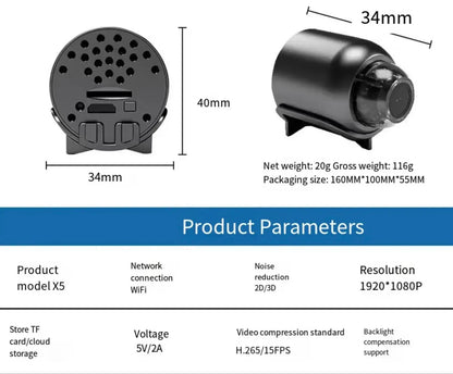 Mini 5G Wireless Camera 1080P HD