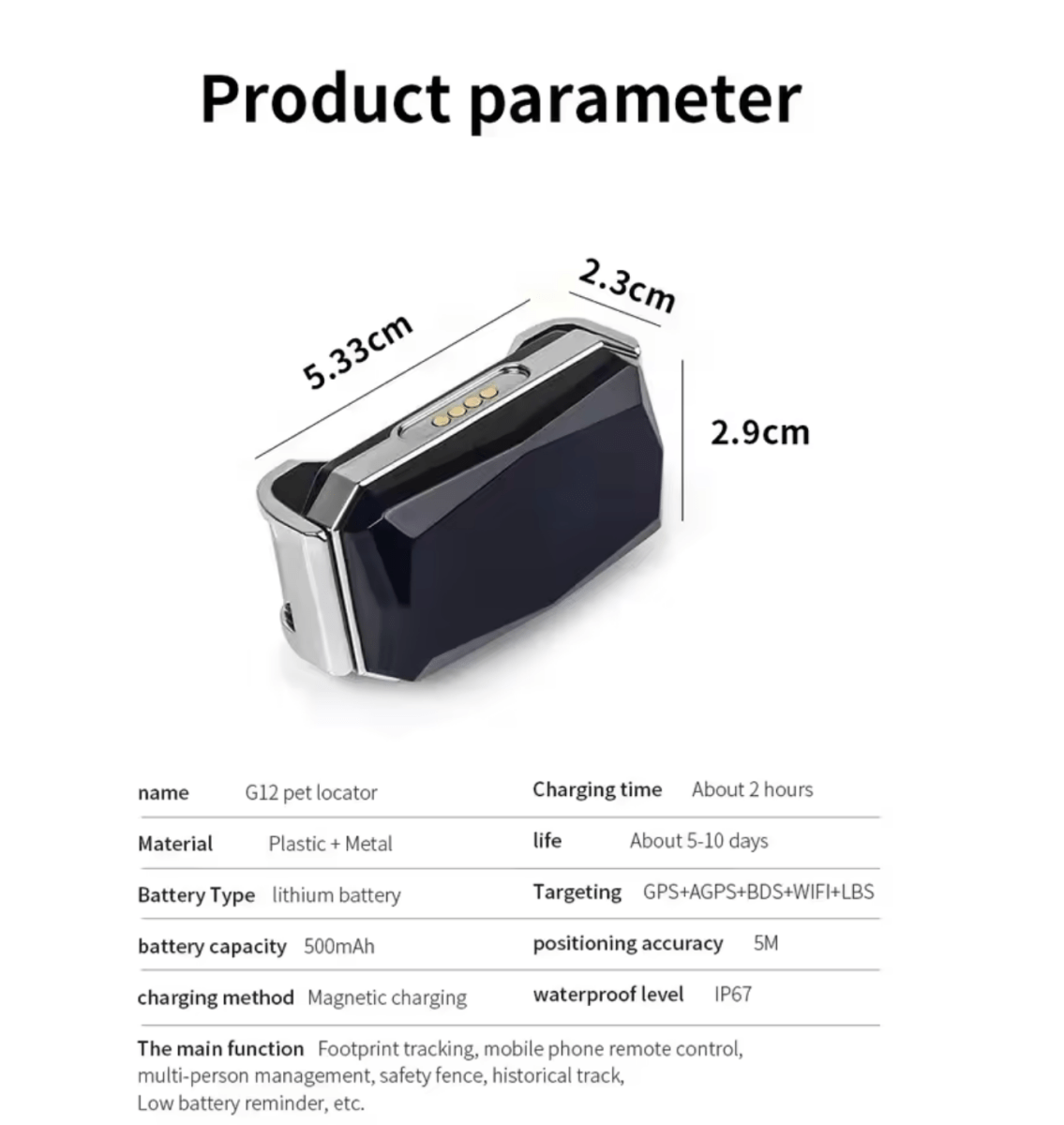 Compact GPS Locator Device with Live Tracking