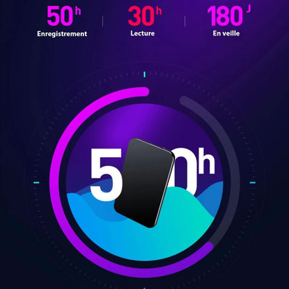 Compact Voice Recorder with Extended Battery Life