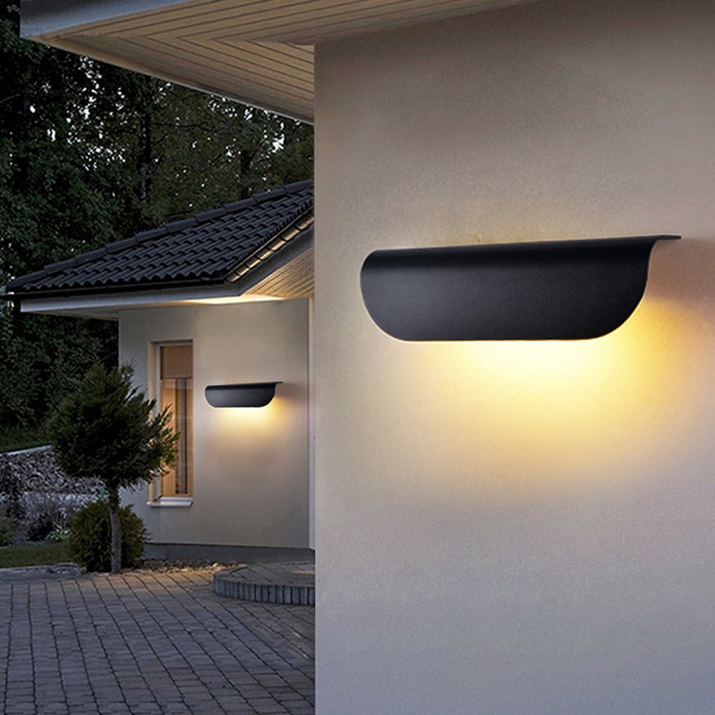 Slim LED Curved Wall Light for Indoor Outdoor Use