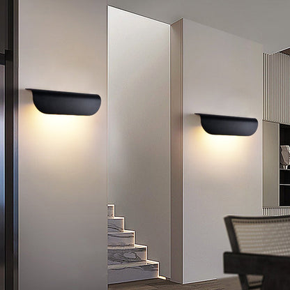 Slim LED Curved Wall Light for Indoor Outdoor Use