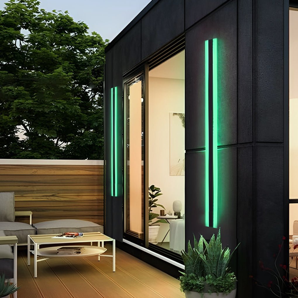 Slim LED Outdoor Wall Lantern Waterproof Porch Light