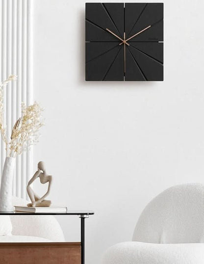 Quiet Contemporary Wall Clock – 12 Wooden Style