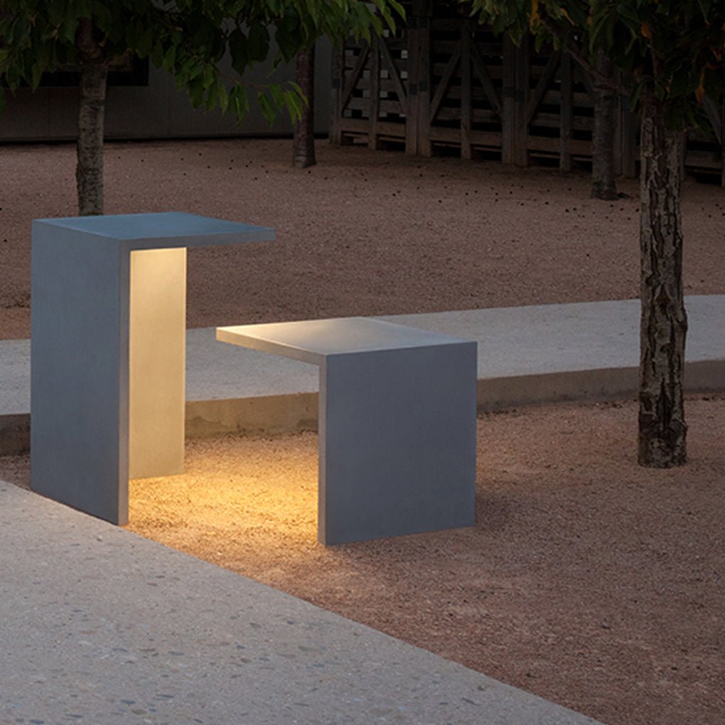 Outdoor Square LED Table Lamp Waterproof Patio Light