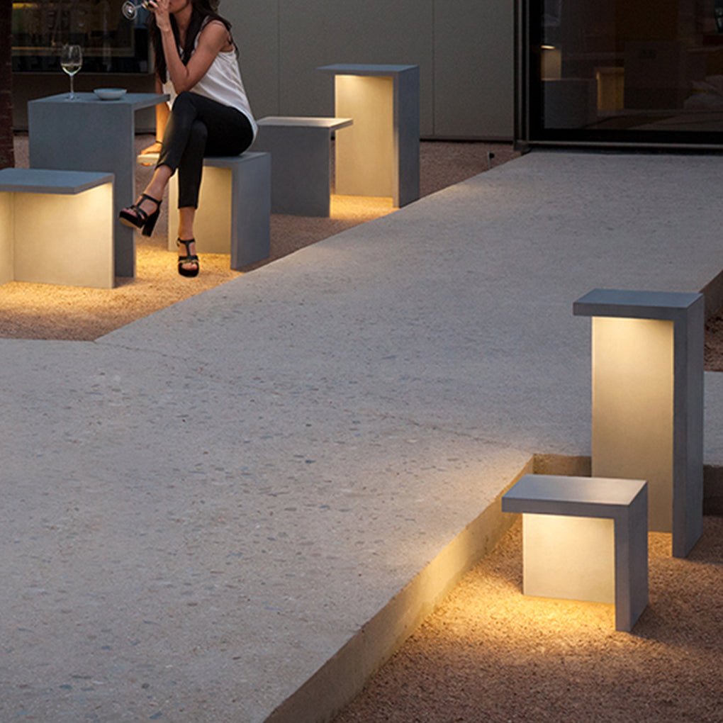Outdoor Square LED Table Lamp Waterproof Patio Light - Cofik