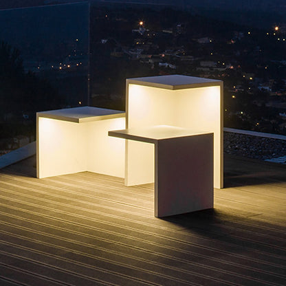 Outdoor Square LED Table Lamp Waterproof Patio Light