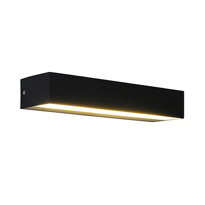 Outdoor Black Rectangular LED Porch Wall Light Fixture