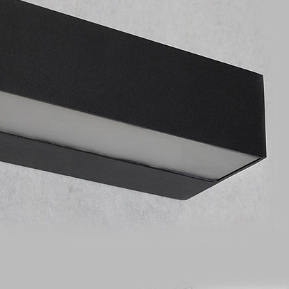 Outdoor Black Rectangular LED Porch Wall Light Fixture