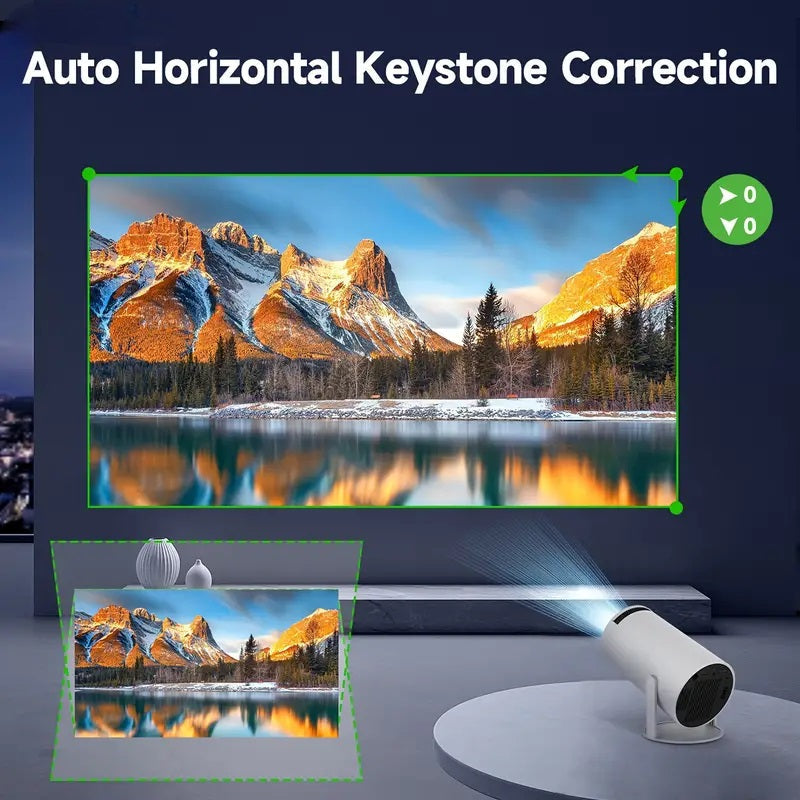 Compact 4K Portable Projector with WiFi and Bluetooth