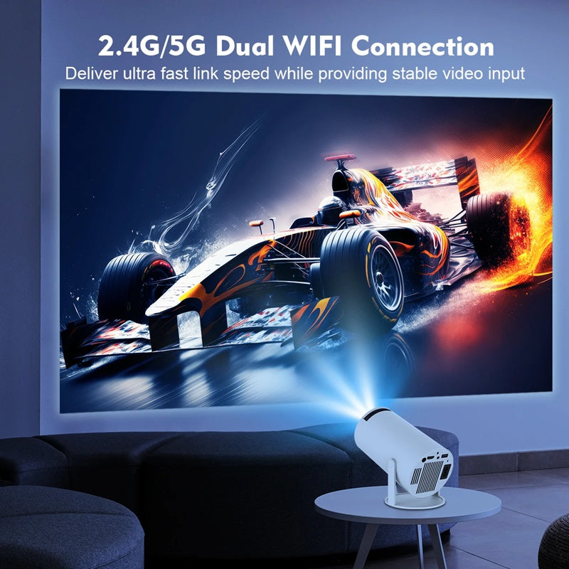 Compact 4K Portable Projector with WiFi and Bluetooth