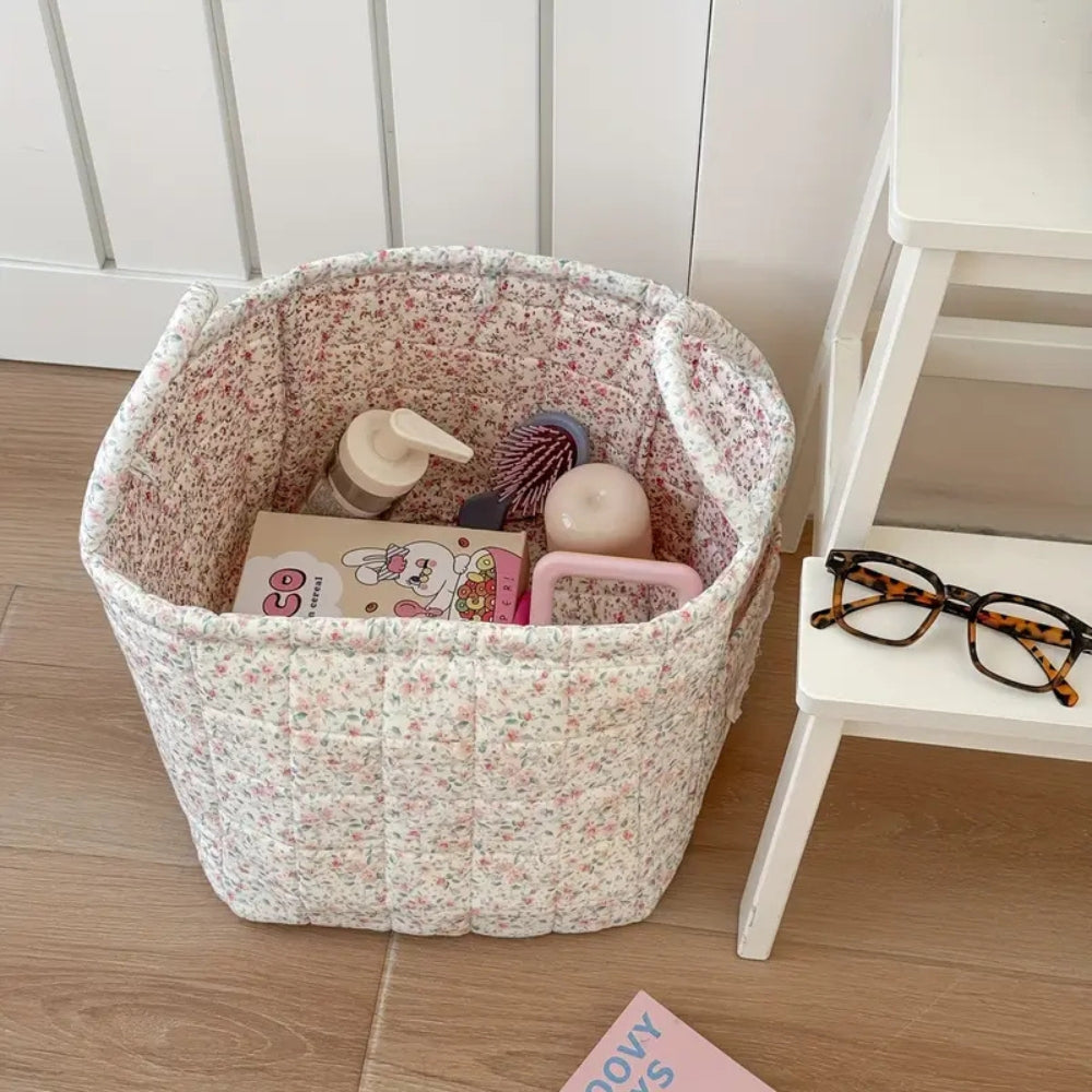 Miscellaneous Floral Quilted Storage Basket