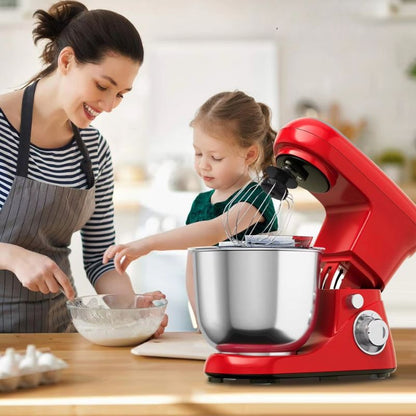 Heavy Duty 6-Speed Electric Mixer with Large Stainless Bowl