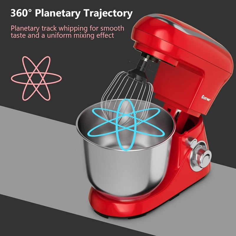 Heavy Duty 6-Speed Electric Mixer with Large Stainless Bowl