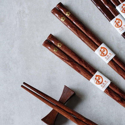 Miyabi | Golden Sakura Wooden Chopstick Set | Charly