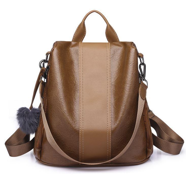 Secure Ladies Leather Rucksack