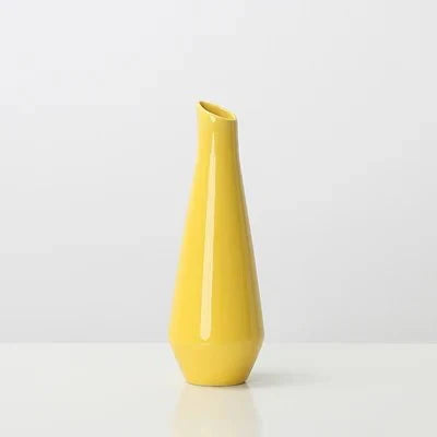 Stylish White Ceramic Decorative Flower Vase - Cofik