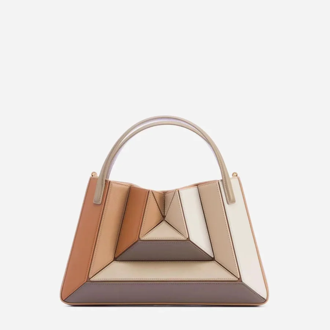 Stylish Geometric Tote Handbag